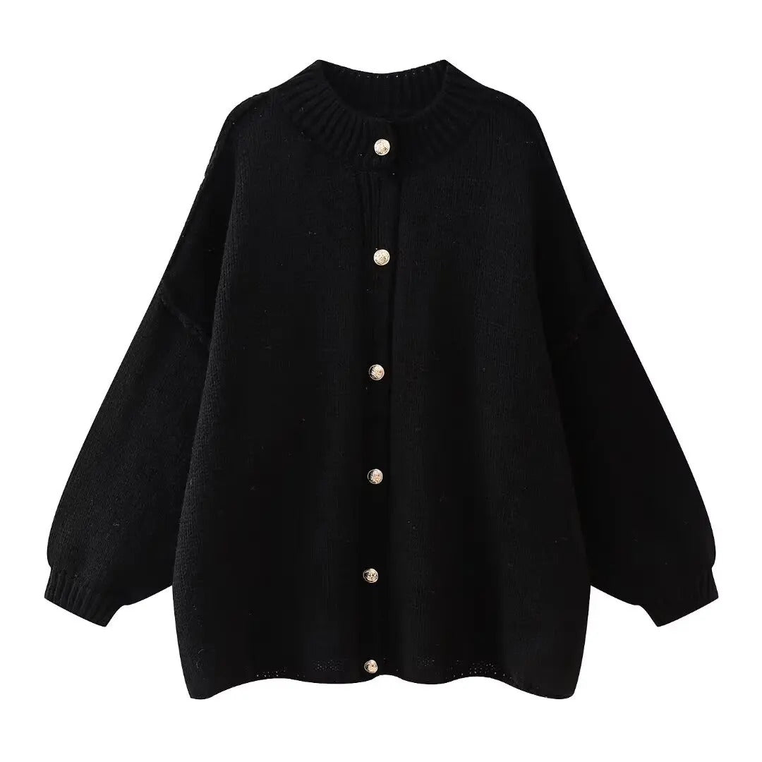 Abigail - Oversized cardigan med knappelukking og vide ermer