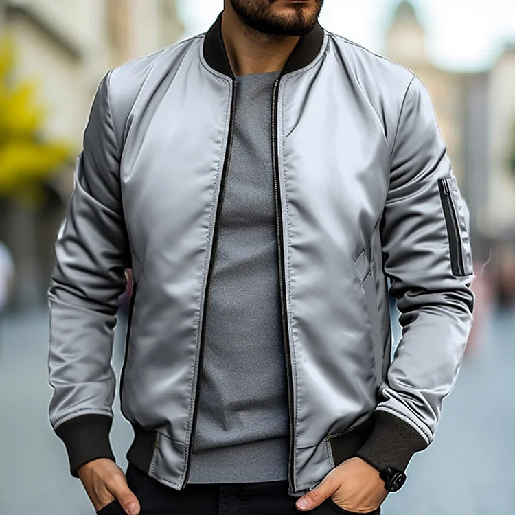 James - Stilig jakke med glidelås foran og lange ermer for en raffinert hverdagslook
