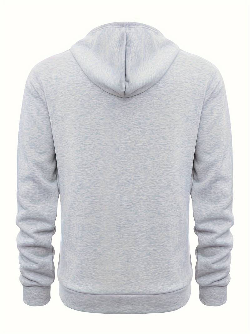 Henrik – Koselig Langermet Half-Zip Hoodie Med Framlommer