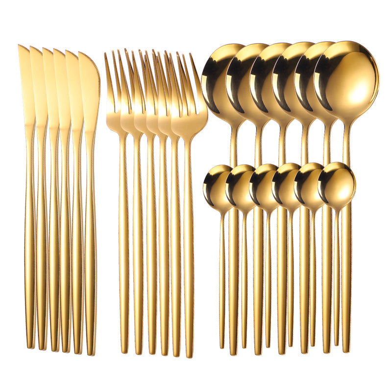 AuroraLux - 24-delers elegant bestikksett for en stilfull matopplevelse