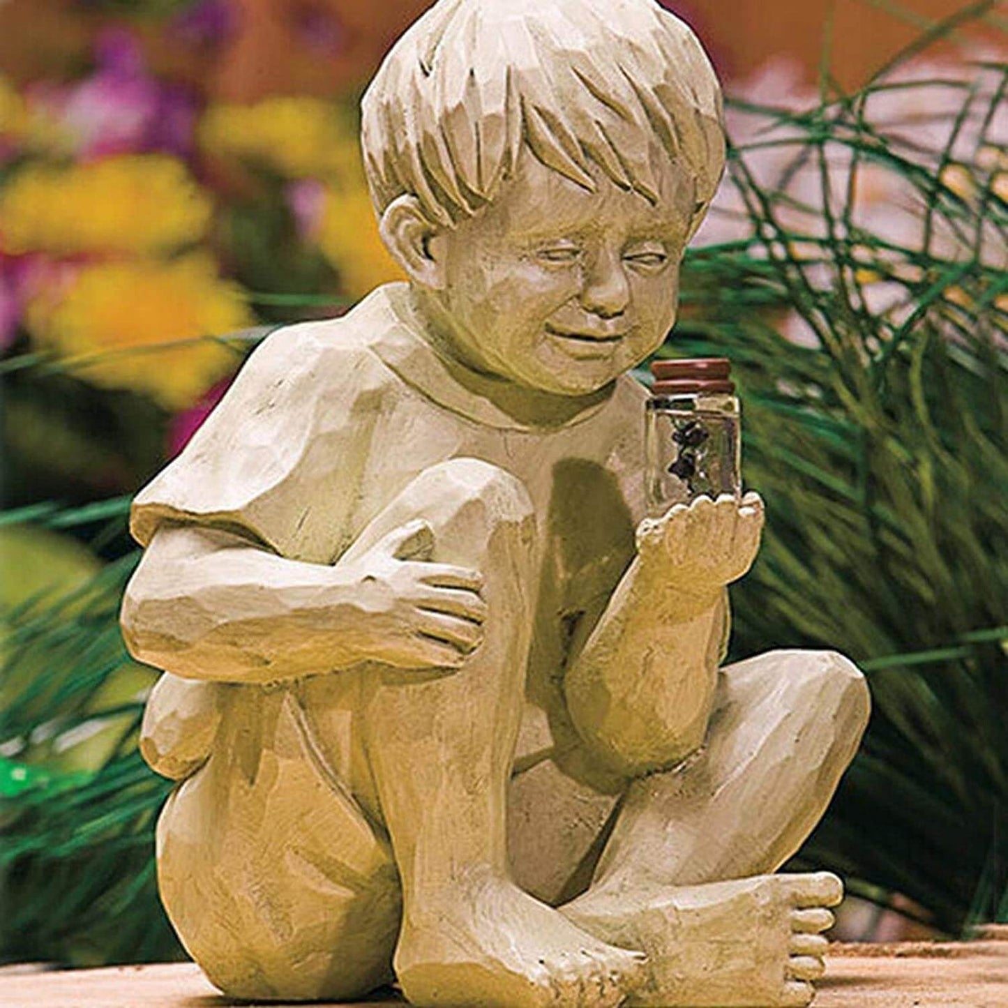 FireflyGlow - Solcelledrevet hagestatue for barn med opplyst ildflue
