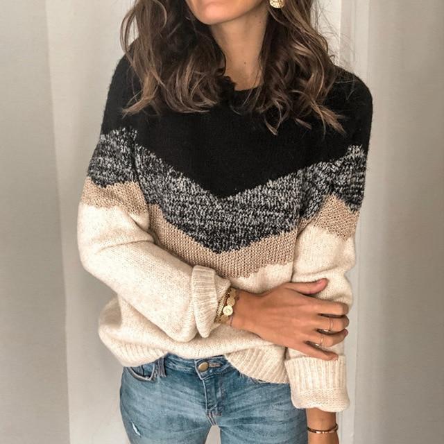 Livia - Koselig langermet genser med rund hals