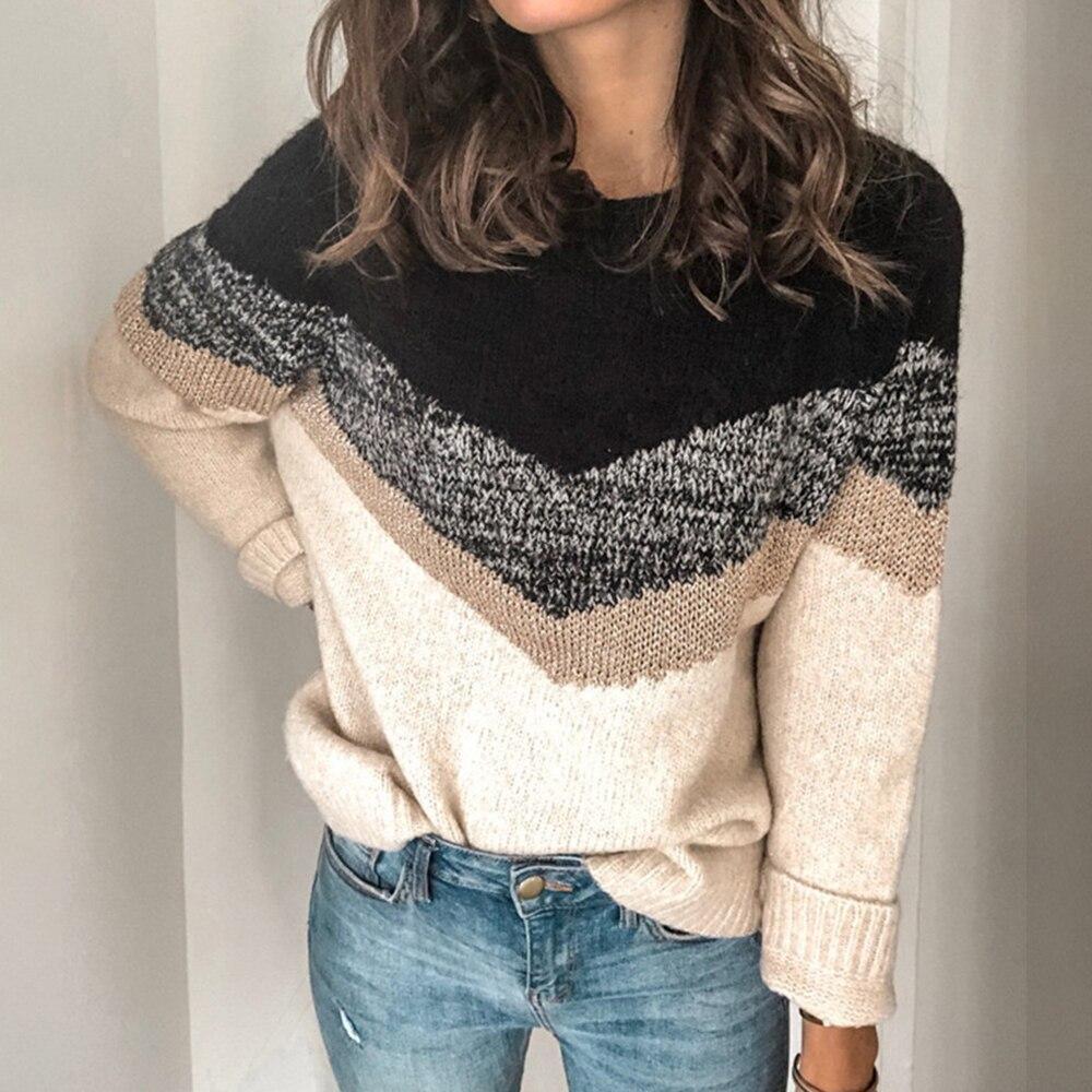 Livia - Koselig langermet genser med rund hals