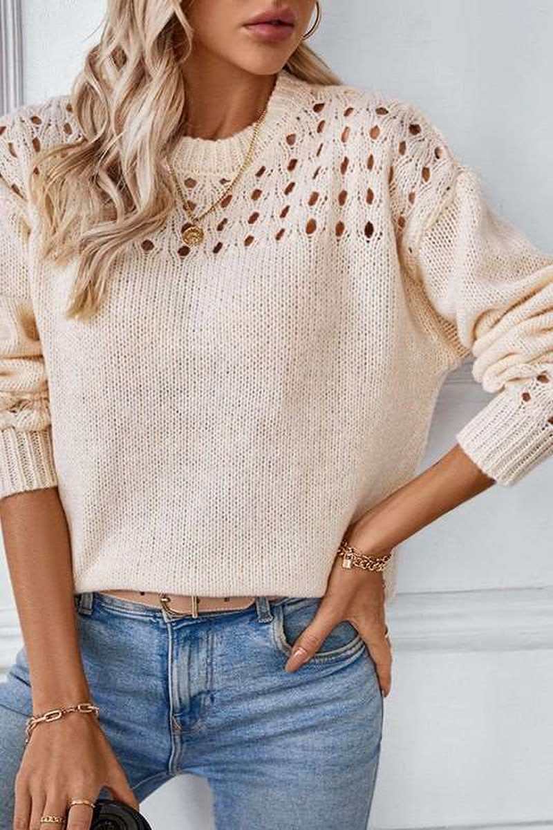 Hannah - Chic genser med åpen sømdetaljer