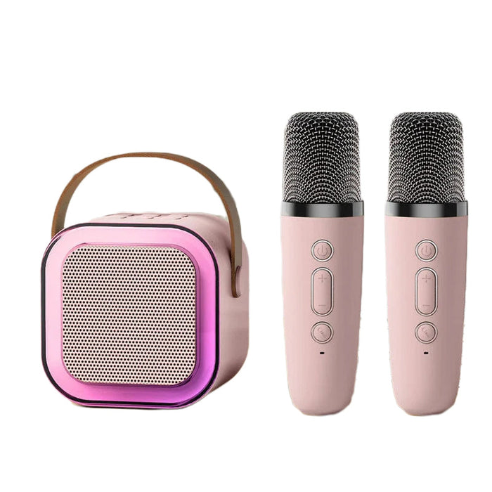 EchoTune – Kompakt mini karaokehøyttaler med trådløse mikrofoner og klar lyd