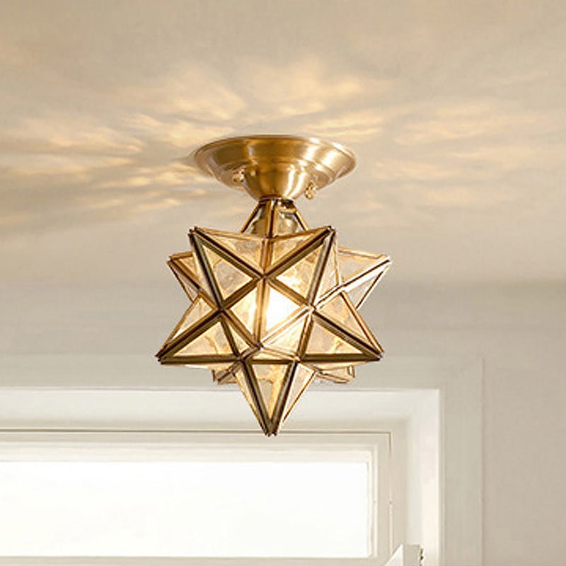 LumaNest - Taklampe med transparent stjerneformet design og myk, varm LED-belysning