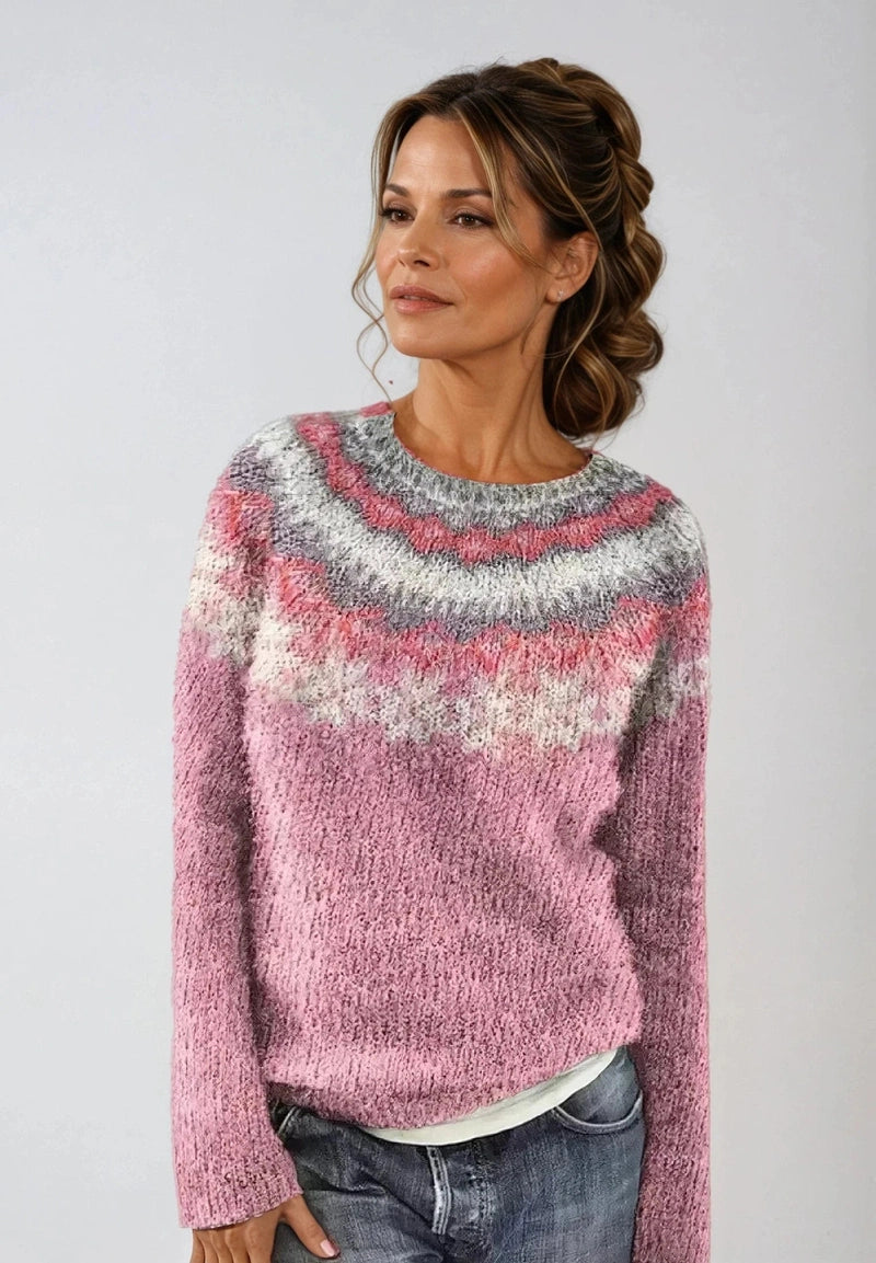 Alyssa – Genser med Avslappet Passform med Klassisk Rund Hals