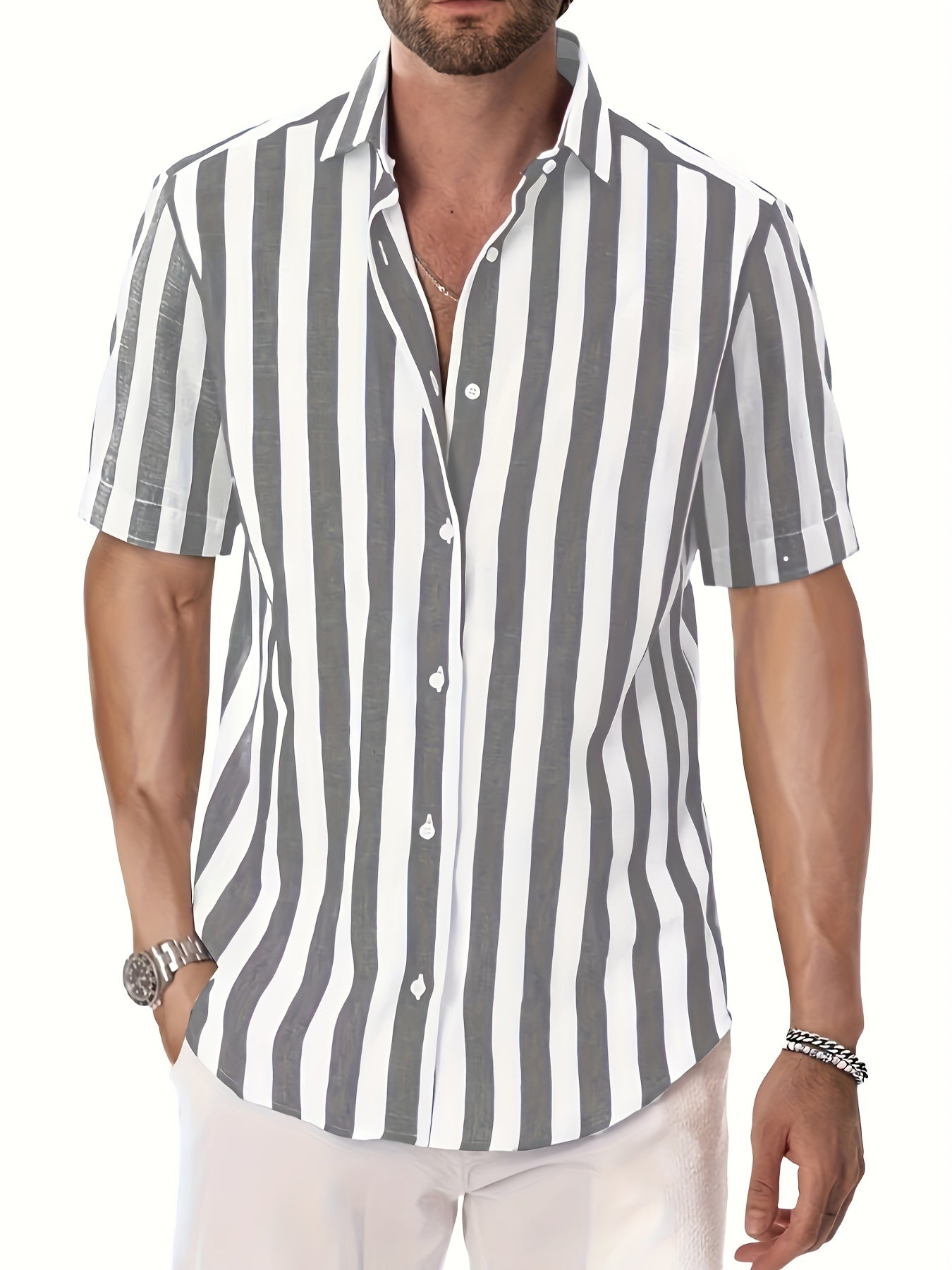 Marco - Elegant Skjorte Med Stripemønster