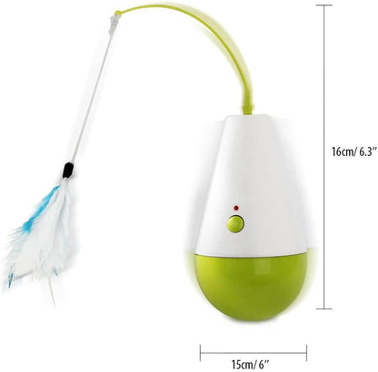 PouncePlay - Elektrisk katteleke med fjærfeste og fjær