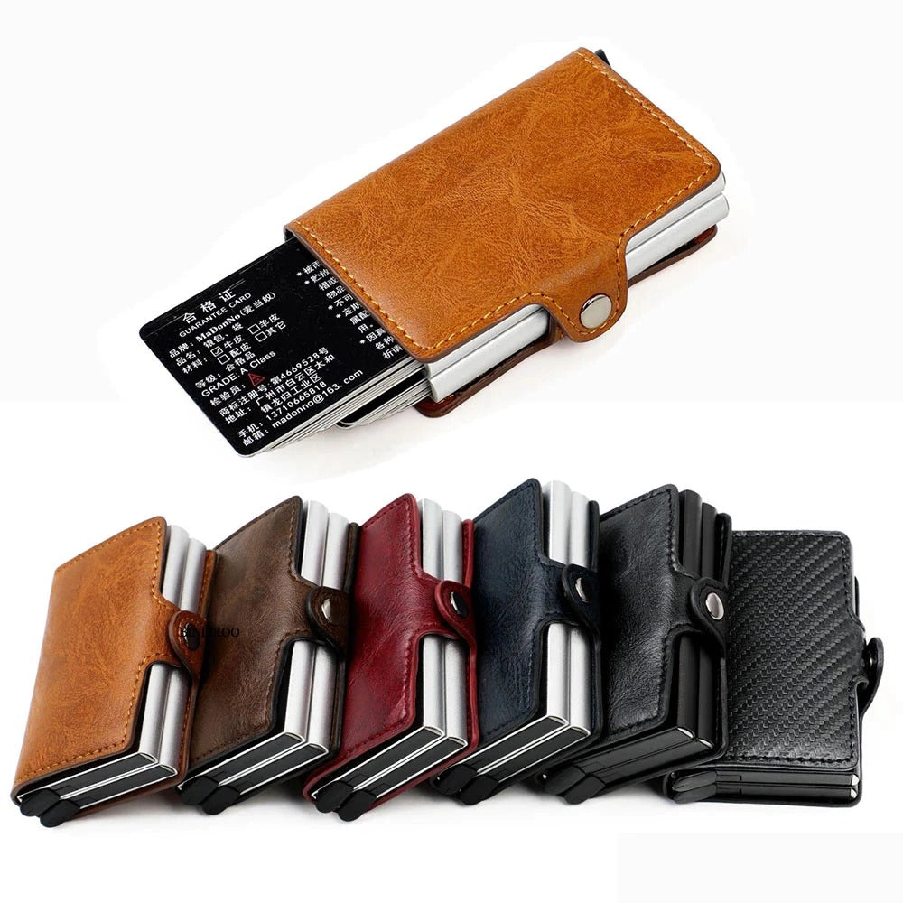 VaultShield – RFID-Blokkerende Lommebok med Doble Popup-Kortholdere