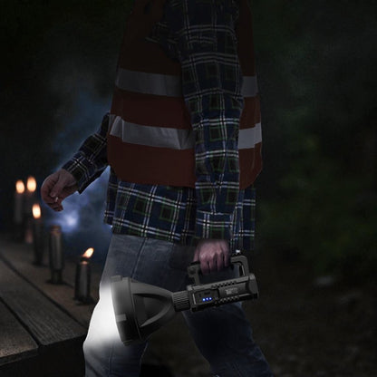 PowerBeam – Oppladbar LED Lyskaster med Powerbank-Funksjon