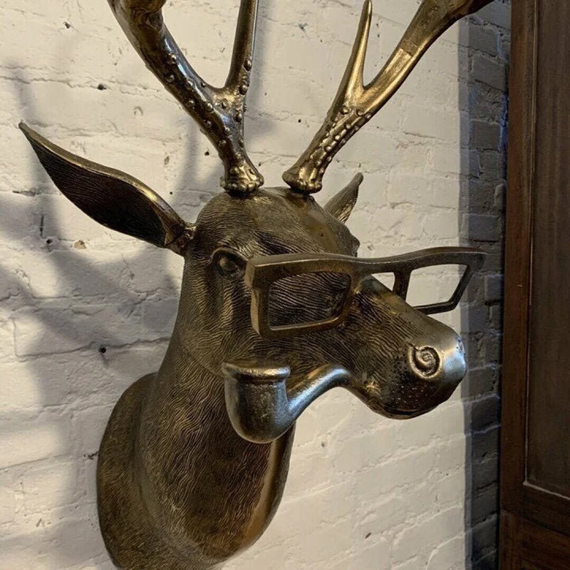 AnimalCraft - Håndlaget Dyrehode Skulptur i Harpiks for Unik Dekorasjon