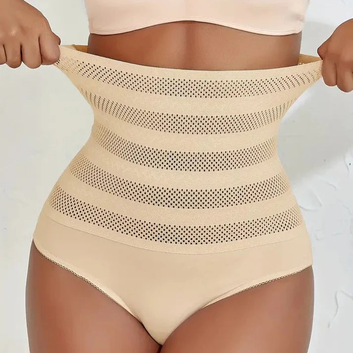 Jennifer - Shapewear med høy midje med teksturerte bånd og målrettet kompresjon