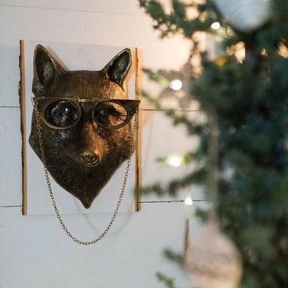 AnimalCraft - Håndlaget Dyrehode Skulptur i Harpiks for Unik Dekorasjon