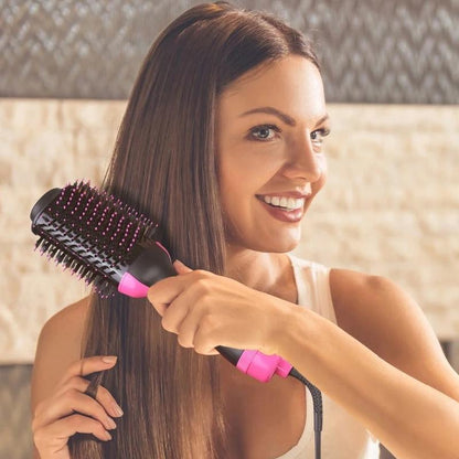 GlossBrush - 3 i 1 Hårfønerbørste for tørking, styling og retting