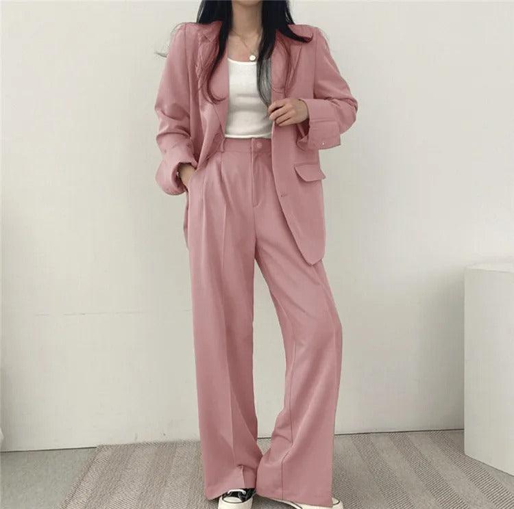 Emma - Skreddersydd blazer og vidde buksesett