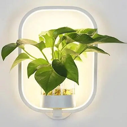 LuminaGreen - Elegant vegglampe med planteholder