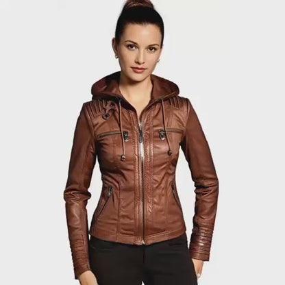 Emma - Stilig hettejakke med glidelås og funksjonelle lommer