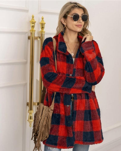 Lucia - Klassisk rutete jakke med avslappet passform