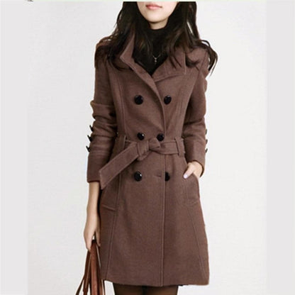 Isabelle - Chic dobbeltspent trenchcoat med belte