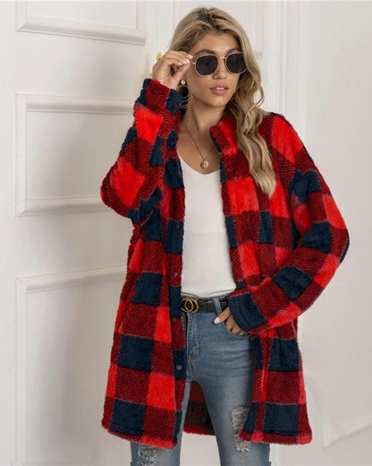 Lucia - Klassisk rutete jakke med avslappet passform