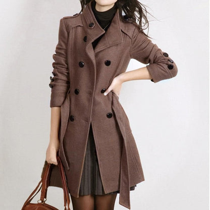 Isabelle - Chic dobbeltspent trenchcoat med belte