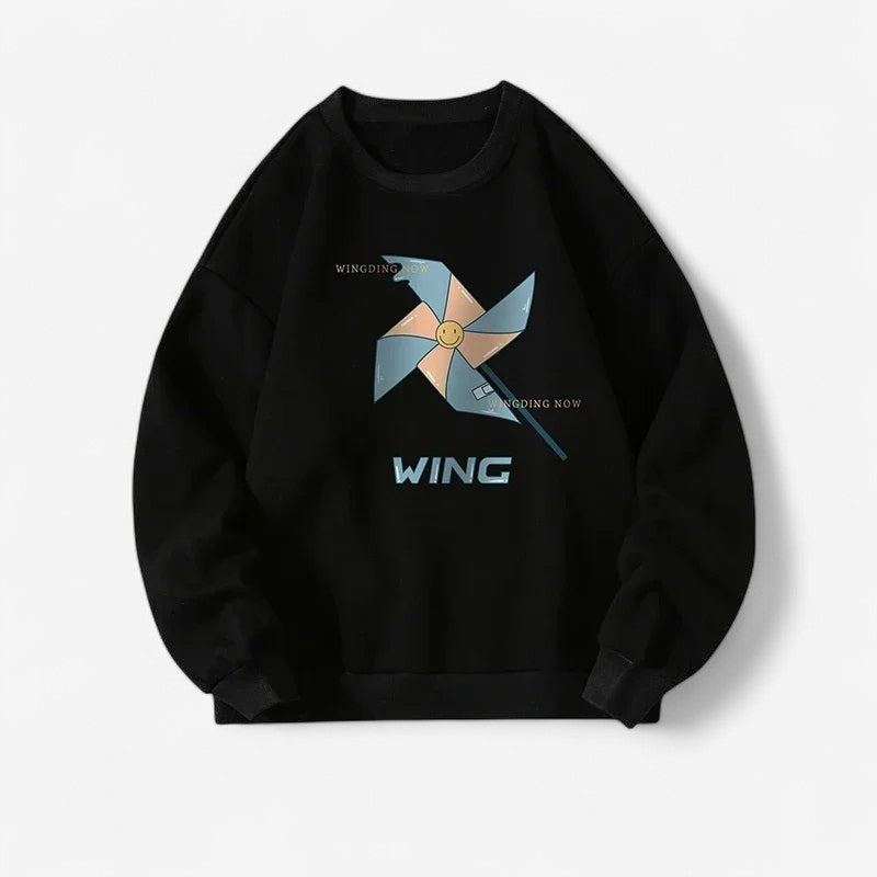 Archer – Langermet Genser med Rund Hals og Ribbedetaljer