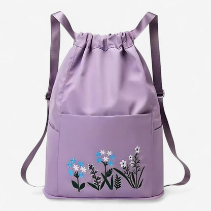 Estelle – Justerbar ryggsekk med snor og mønster