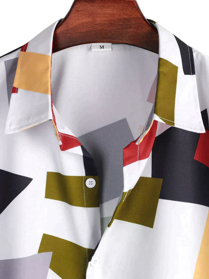 Ethan - Slående knappskjorte med blokktrykk