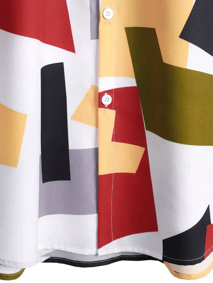 Ethan - Slående knappskjorte med blokktrykk