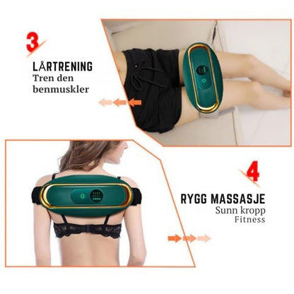 FitPulse - Trådløst slankebelte med høyfrekvent vibrasjon og justerbar varme
