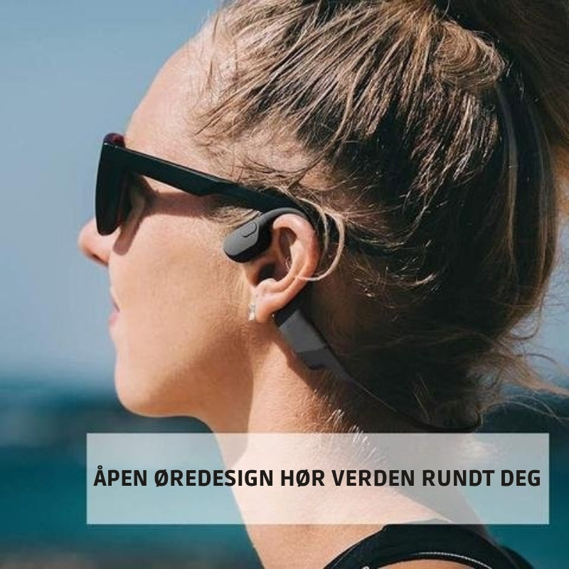 AquaVibe - Vanntette Bluetooth hodetelefoner med åpent øre for sport og utendørs bruk