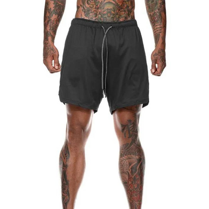 FlexWave - strandshorts i to lag med innebygd kompresjonsfor og glidelåslomme