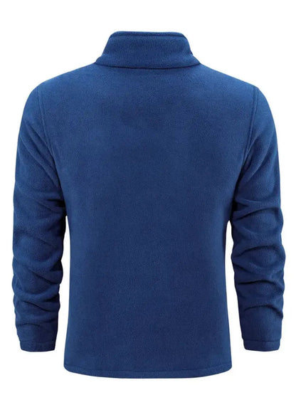 Leif - Myk fleecejakke med ståkrage og glidelås