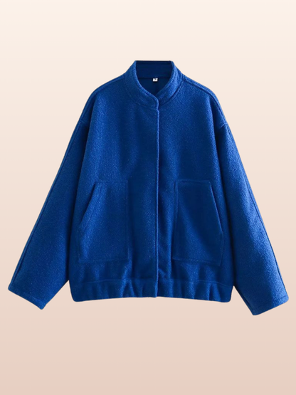 Maya - uformell jakke med mykt stoff og løs passform