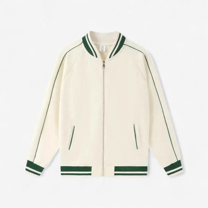 Henrik – Langermet Jakke med Glidelås og Ribbestrikkede Mansjetter