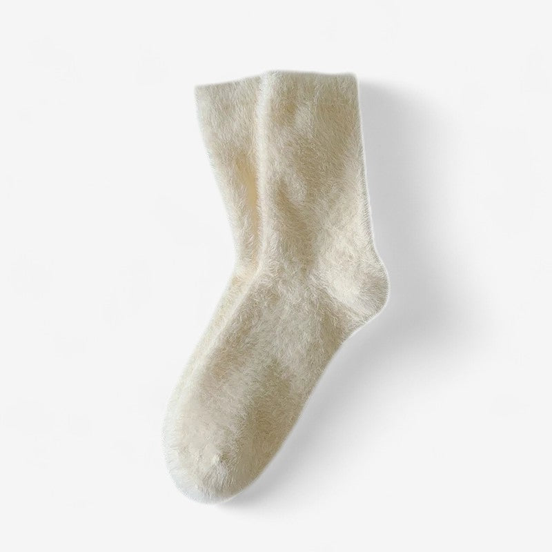 Nikki - Fløyelsokker med Elastisk Mansjett og Sømløs Tå