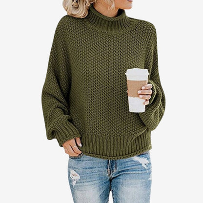 Evelyn – Langermet høyhalset genser med mockneck