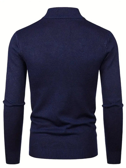 Andor - Klassisk langermet rullehalsgenser med ribbestrikkede mansjetter