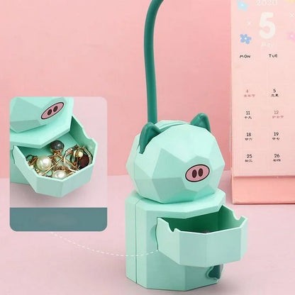 GlowTale - tegneserie-LED-nattlys med smykkeskrin og telefonholder