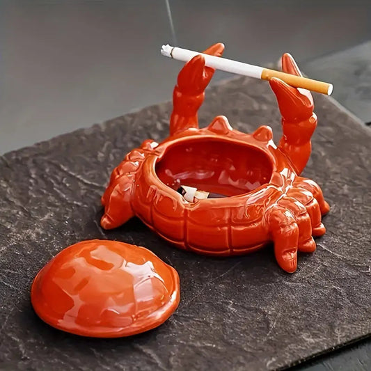 CrabMaster - Unikt krabbeformet askebeger med avtakbart lokk
