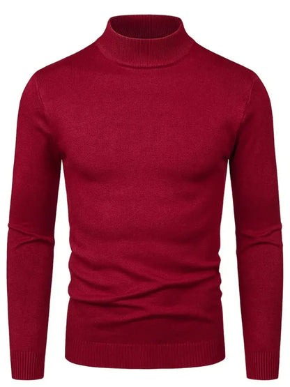 Andor - Klassisk langermet rullehalsgenser med ribbestrikkede mansjetter