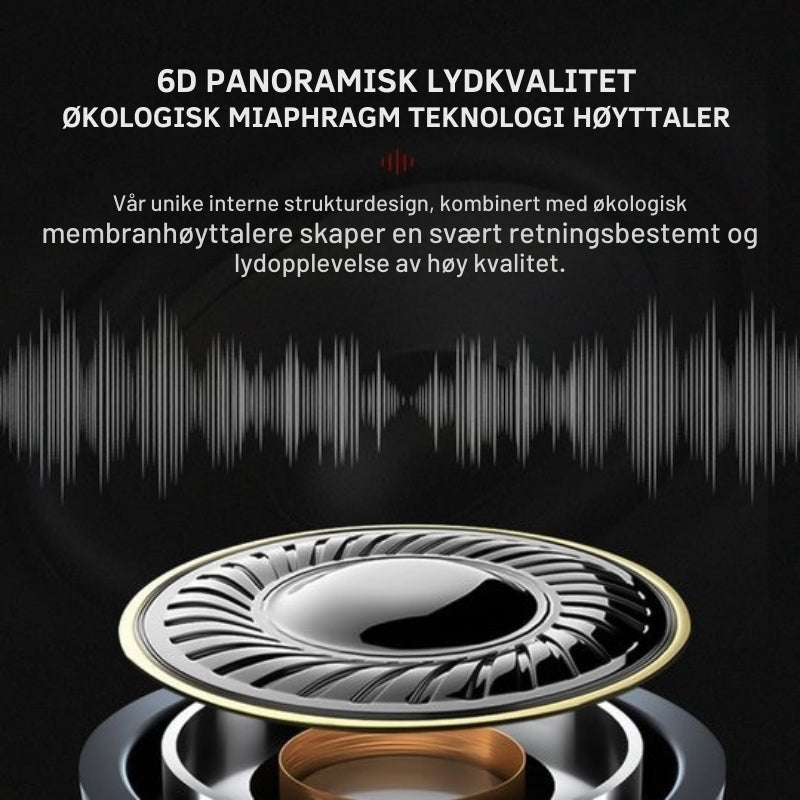 AquaVibe - Vanntette Bluetooth hodetelefoner med åpent øre for sport og utendørs bruk