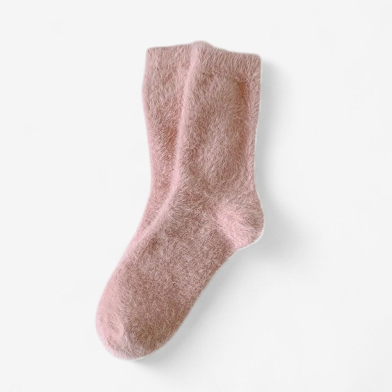 Nikki - Fløyelsokker med Elastisk Mansjett og Sømløs Tå