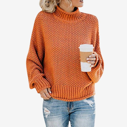 Evelyn – Langermet høyhalset genser med mockneck