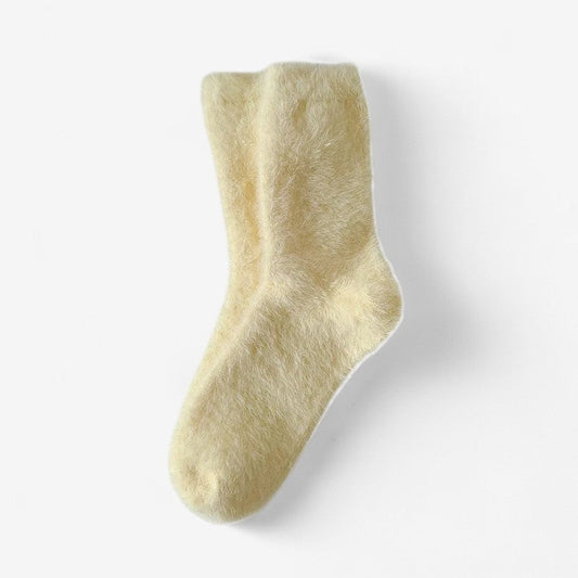 Nikki - Fløyelsokker med Elastisk Mansjett og Sømløs Tå