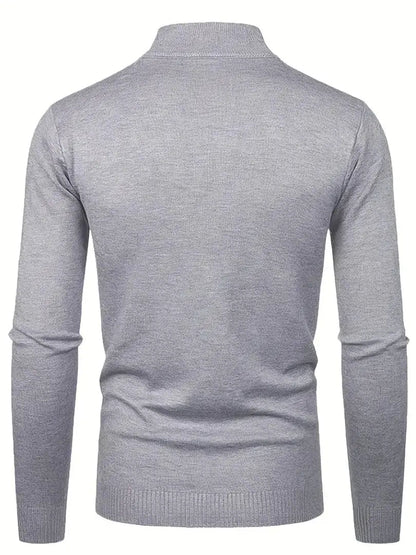 Andor - Klassisk langermet rullehalsgenser med ribbestrikkede mansjetter