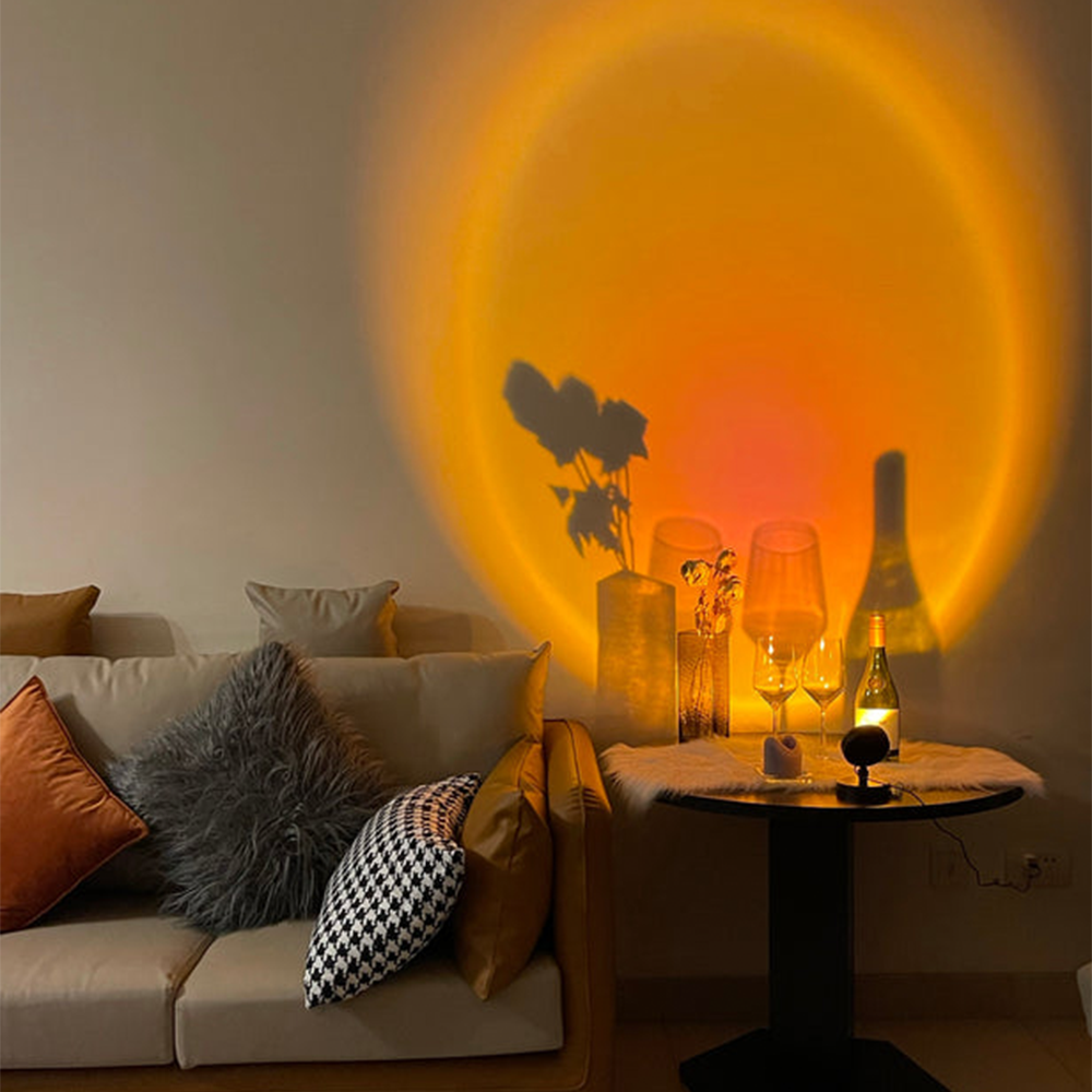LumaVista - Solnedgangsbordlampe med varm glød for å skape en avslappende atmosfære