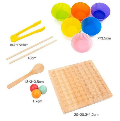 TinyBead - Wooden Montessori Matchende Puslespill Spill