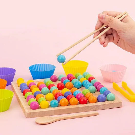 TinyBead - Wooden Montessori Matchende Puslespill Spill